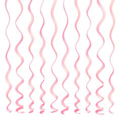Serpentine ribbons isolated