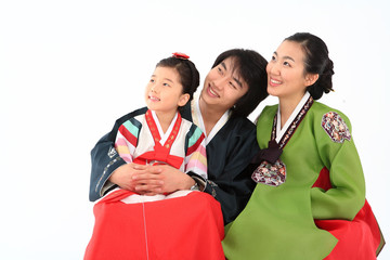 Family in Korean Dress