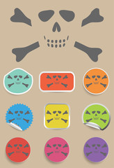 Skull and bones - a mark of the danger  warning