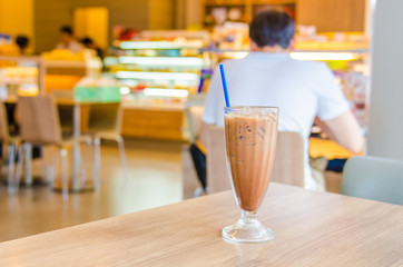 Iced mocha coffee