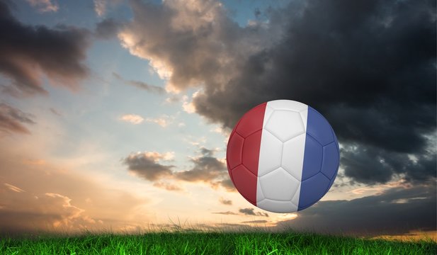 Composite image of football in france colours