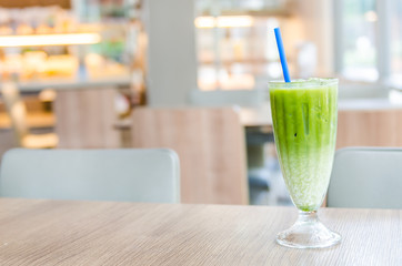 Iced green tea latte