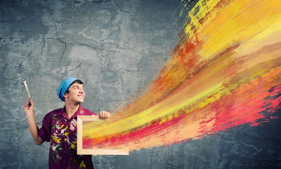 Obraz premium Man painter