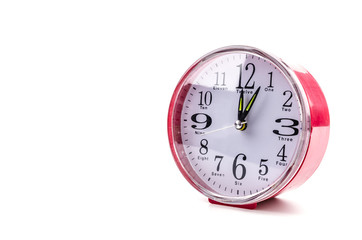 Clock isolated white background
