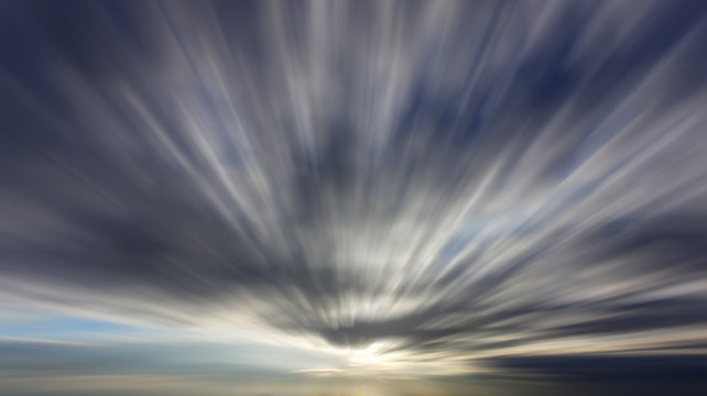 Clouds with long exposure effect