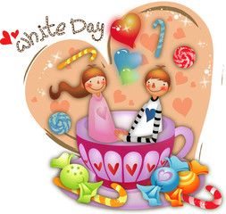 Obraz premium 화이트데이 커플