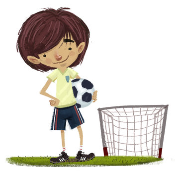 niño jugando a futbol