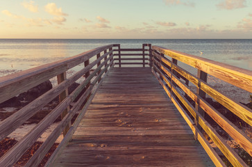 Boardwalk on beach