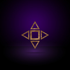 Gold metal symbol