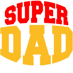 Fototapeta premium Super Dad Hero Logo Design
