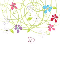 Floral card with copy space