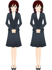 ビジネス女性　直立