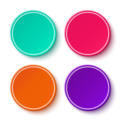 Set of blank stickers