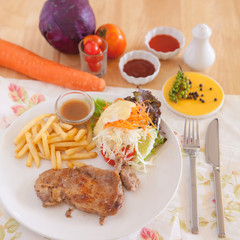 Grilled beef steak