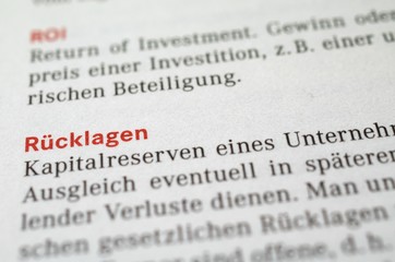 Fototapeta premium Rücklagen