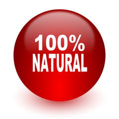 natural red computer icon on white background