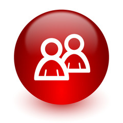 forum red computer icon on white background