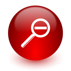 lens red computer icon on white background