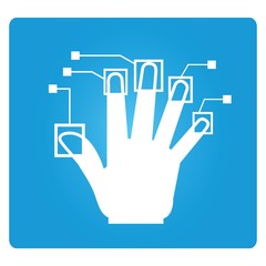 finger print symbol, biometric symbol
