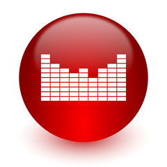 sound red computer icon on white background