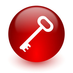 key red computer icon on white background