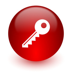 key red computer icon on white background