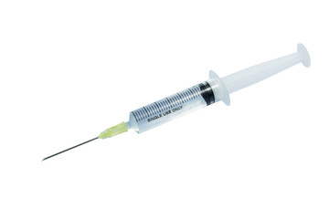 Fototapeta premium Medical Syringe with serum or liquid