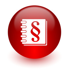 law red computer icon on white background