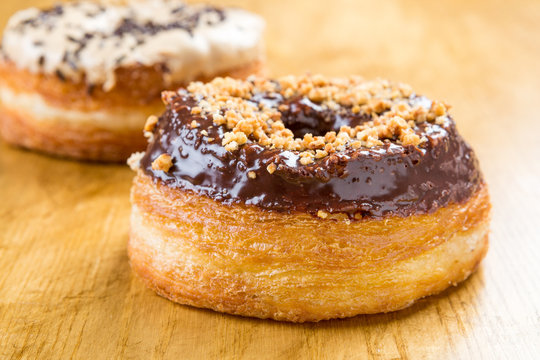 Almond and chocolate cronut
