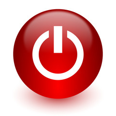 power red computer icon on white background