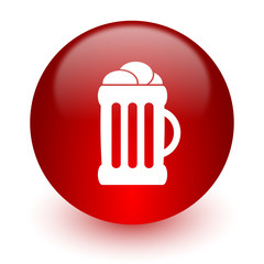 beer red computer icon on white background