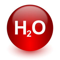 water red computer icon on white background
