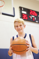 Portrait Of Male High School Basketball Player