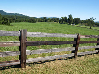 Fototapeta na wymiar Virginia Farm Fence-7