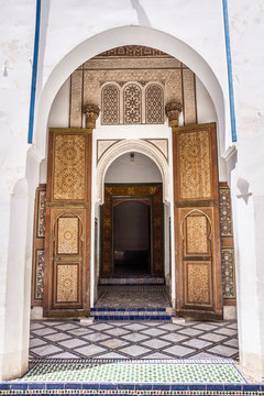 amazing architecture at the Dar Si Said in Marrakech, Morocco