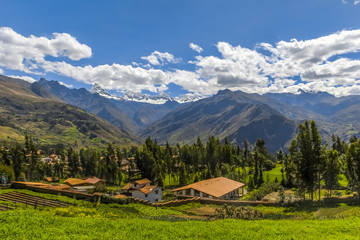 Fototapeta premium Yanama landscape Yungay Huaraz Peru