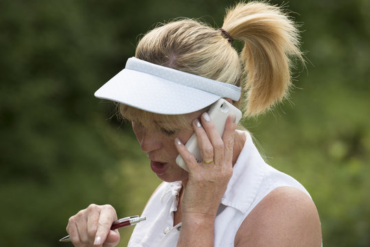 Woman using a mobile phone