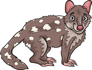 tiger quoll animal cartoon illustration