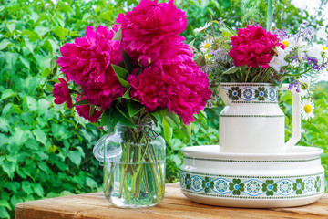 Terrassendekoration zu Pfingsten