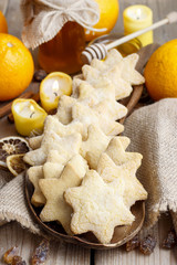 Christmas cookies in star shape