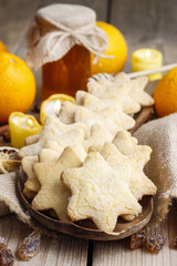 Christmas cookies in star shape