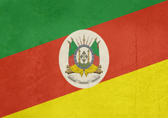 Grunge flag of Rio Grande do Sul state in Brazil