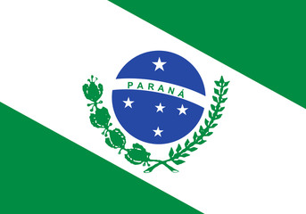 State flag of Parana in Brazil