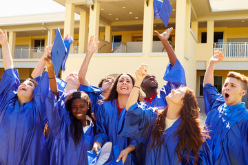 Group Of High School Students Celebrating Graduation