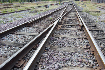 Fototapeta premium Railway, outdoor landscape, thailand