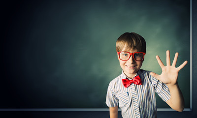 Smart schoolboy