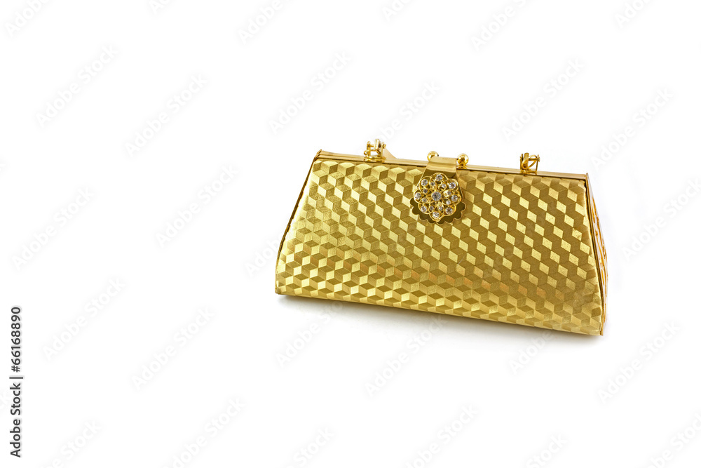 Wall mural gold purse