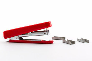 Red Stapler with staples wires