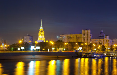 View of Moscow  in night