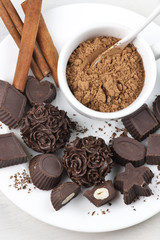 Homemade chocolate candies